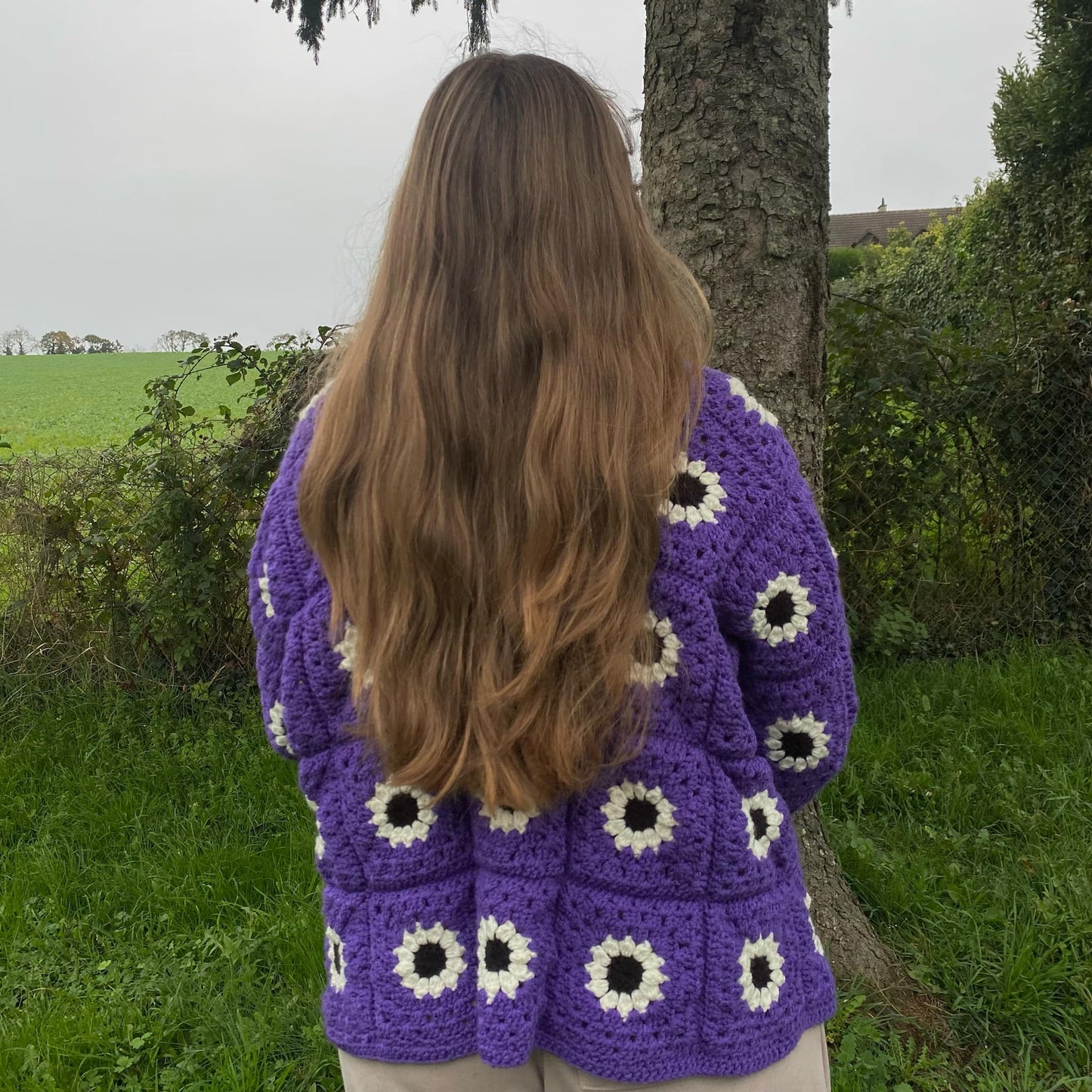 Cardigan Fleurs Violet !