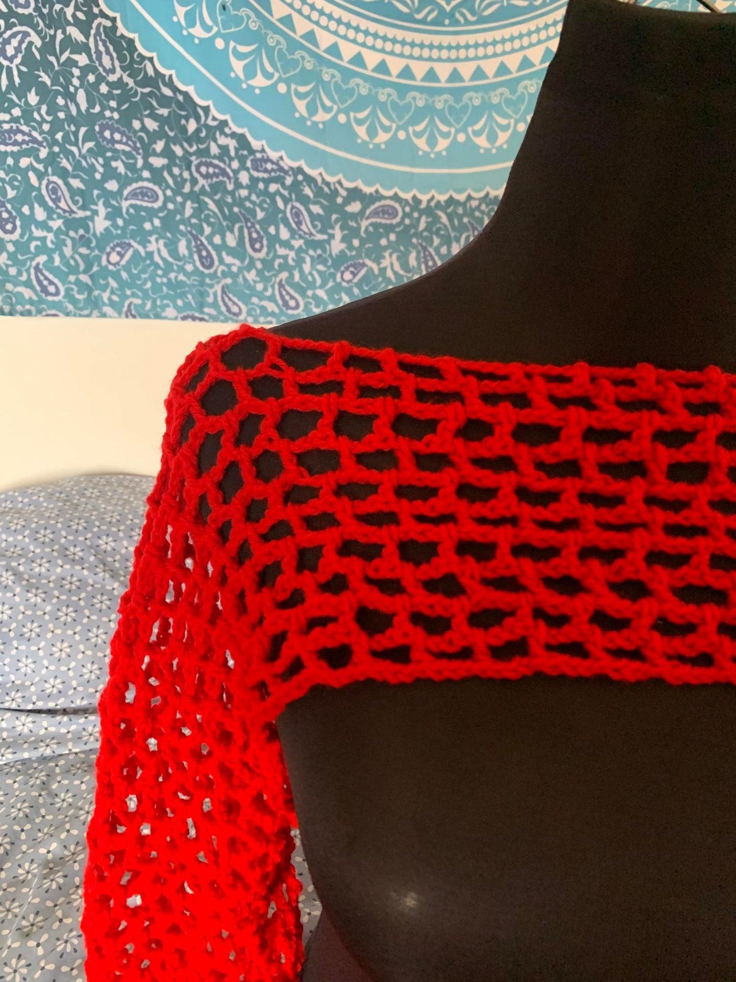 Manches sans pull Rouge au Crochet !