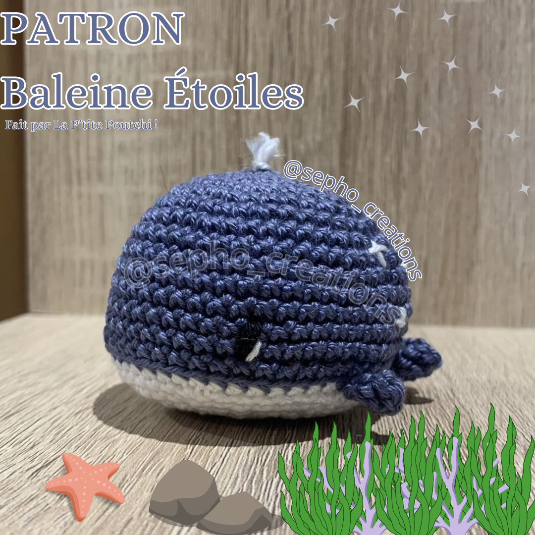 Pattern/Patron Baleine Etoiles