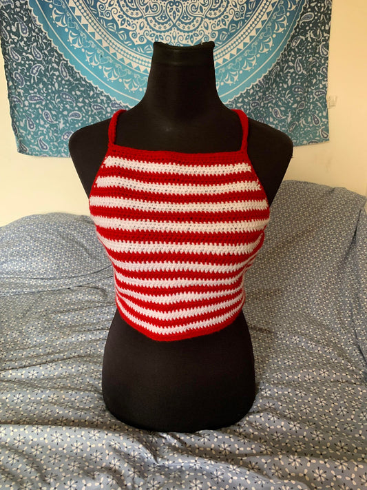 Top rayée au Crochet !