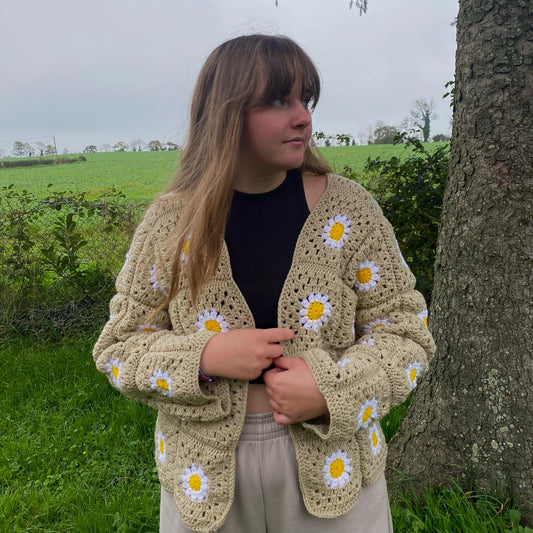 Cardigan Fleurs Beige !